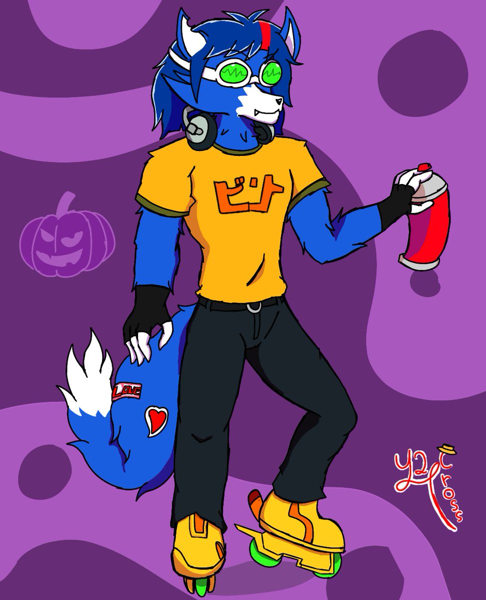 Y2CrossReal's tweet photo. #digitalart #originalcharacters #ibispaintx
"❤️🐺 : no es Spooky pero sirve un estilo Tokyo-To"
Cross con difraz del Beat de Jet Set Radio https://t.co/2cyoeueqV0