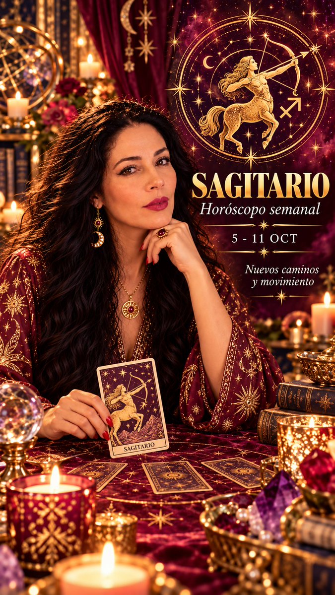 MarisaTarot's tweet photo. SAGITARIO Horóscopo semanal del 5 al 11 de octubre
Nuevos caminos y movimiento se activan para ti esta semana. ✨
🎥 Lectura completa: https://t.co/6GosfseVQX

#Sagitario #Hechizosytarotdemedianoche https://t.co/jVv9mXpMsg