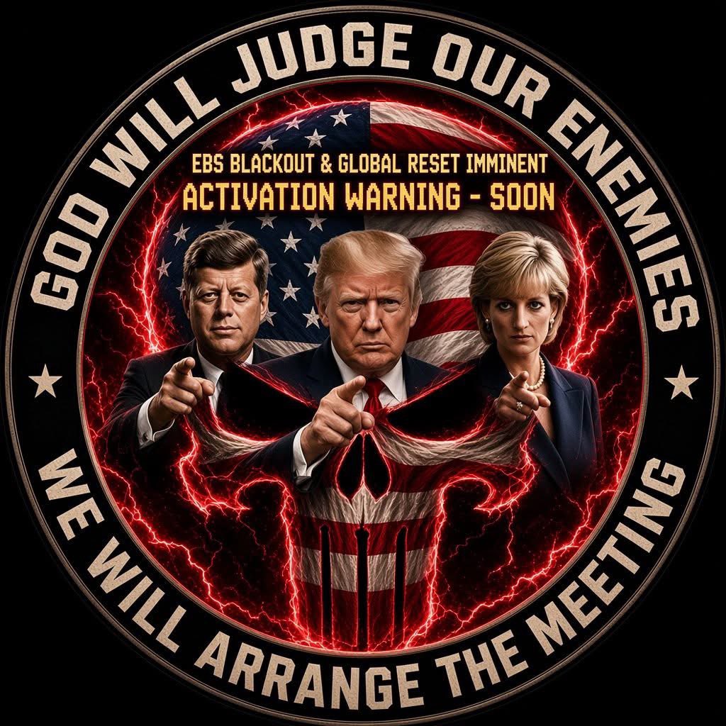 PaulGoldEagle's tweet photo. 🔥 GOD WILL JUDGE OUR ENEMIES…
WE WILL ARRANGE THE MEETING.
The storm is no longer coming.
It’s already here.
EBS Blackout.
Global Reset.
Imminent Activation Warning — SOON.
JFK. Trump. Diana.
They all pointed the way.
Now the skull is awake.
This isn’t a drill.
This isn’t a theory.
This is the line in the sand.
Stay locked in.
Stay awake.
Stay ready.
The meeting has been arranged.
Judgment is coming.
⚜️ Join