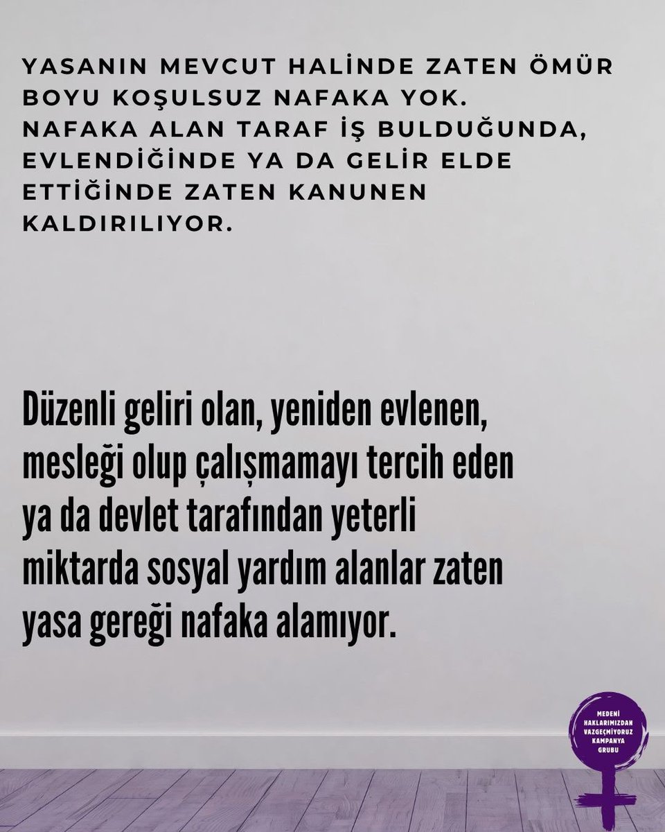 aralikfeminist3's tweet photo. Erkekler, evlilik içindeki emeğimiz sayesinde hayatlarını kurup sürdürebiliyor ama yine erkeklerin gerçek dışı mağduriyetlerini dinliyoruz. İktidar ise bunun üzerinden haklarımızı gasp etmeye, bizi o evliliklere hapsetmeye çalışıyor.

Nafaka hakkımızdan vazgeçmiyoruz. https://t.co/7dP1l4KIXv