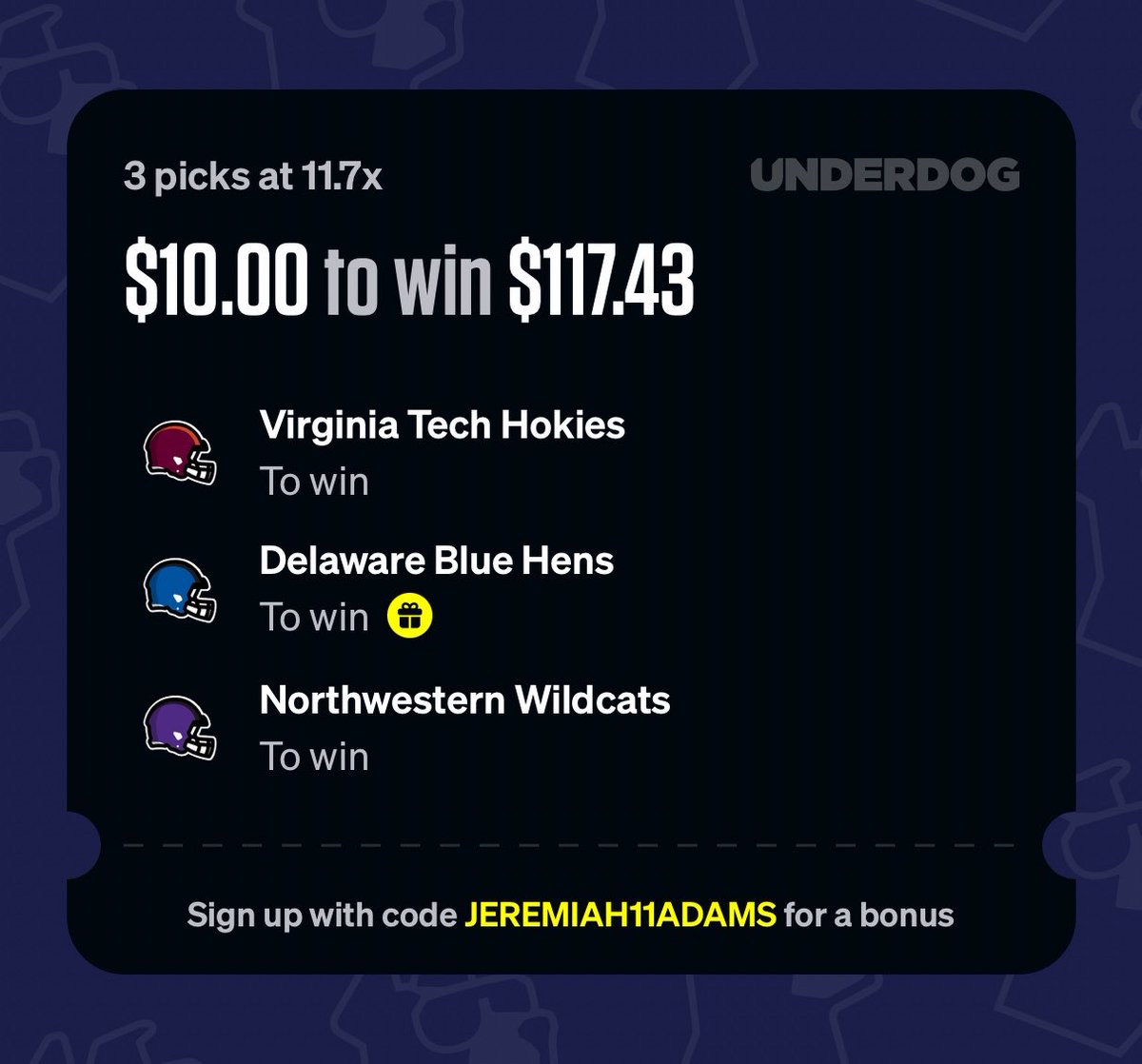ICEJERRYDFS's tweet photo. 🏈 CFB FRIDAY MONEY LINES 💰

@Playbook https://t.co/kD9RGIubLc