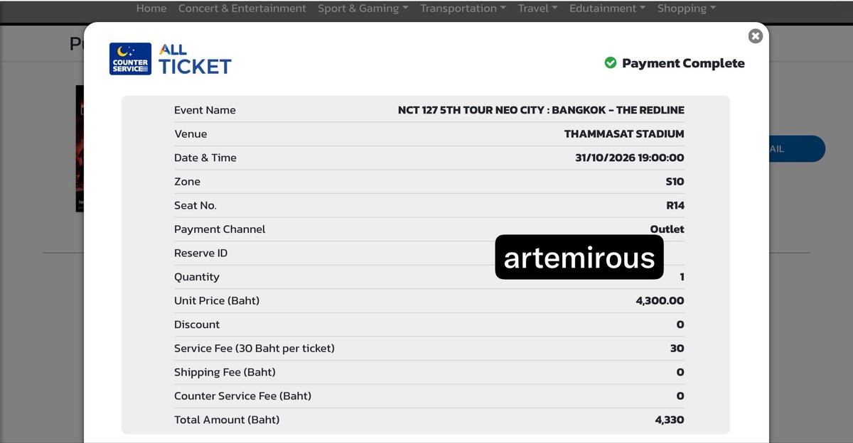 artemirous's tweet photo. ปล่อยบัตร Redlineมธ วันเสาร์ที่ 31/10

4300 โซน S10 ที่นั่ง R14
💚 ขายราคาเท่าหน้าบัตร จ่ายเต็มนัดรับหลังแลกบัตรในกรุงเทพ/หน้างาน สนใจสอบถามเพิ่มเติมDMค่า

#THE_REDLINE_BANGKOK
#NCT127_5TH_NEOCITY_THE_REDLINE
#NCT127_5TH_NEOCITY_BANGKOK_THE_REDLINE https://t.co/eidMiwNnF1