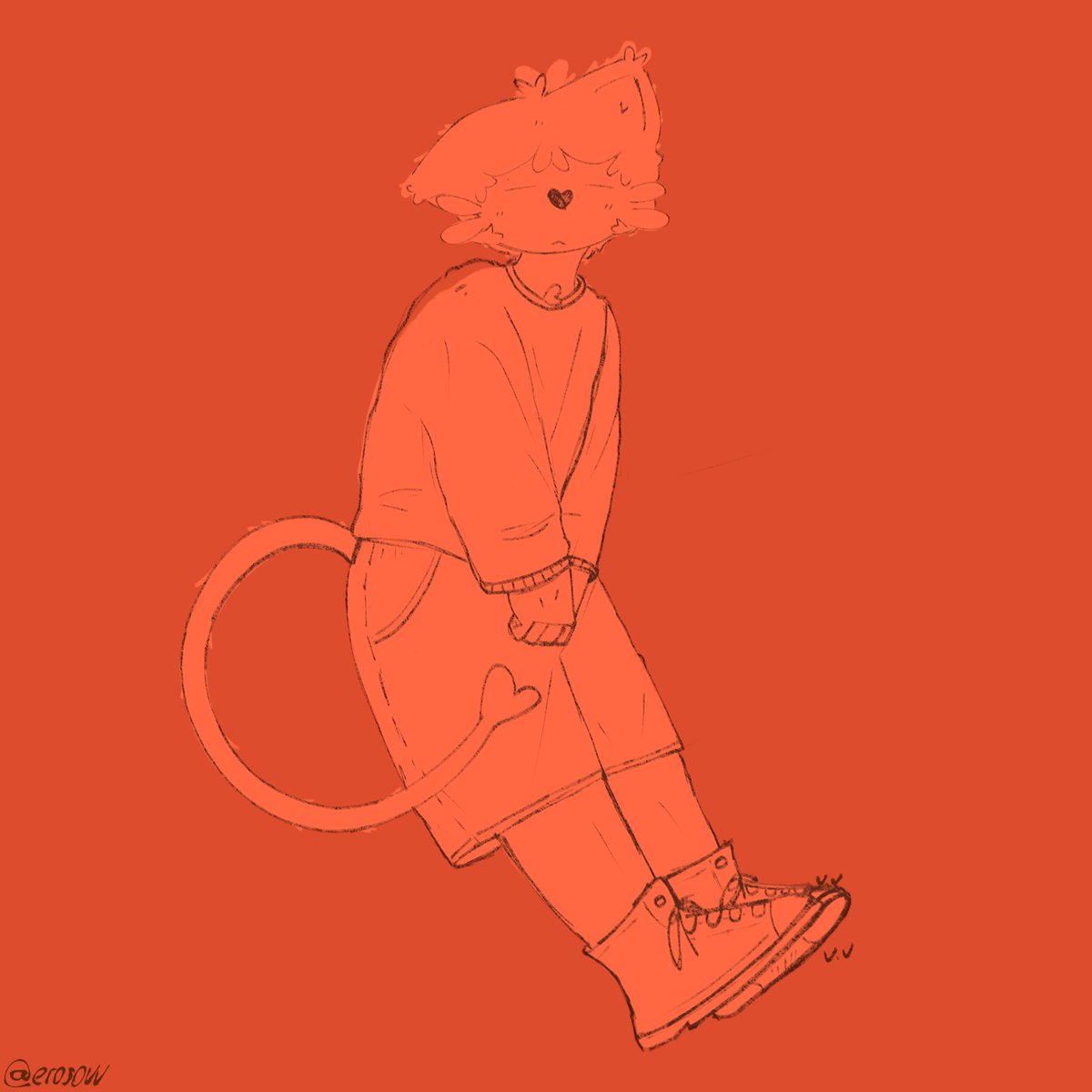 doodlesouu's tweet photo. It began as a practice but i ended adding color and stuff, kinda gave up rendering the clothes :^3 https://t.co/sJxj0YbdlH