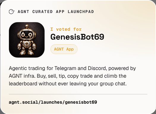 BetmanJoe's tweet photo. i obviously voted for us

- the product is new and useful for all of us alpha hunters
- there’s a whole economy behind it for group owners, callers, followers and the agent eco
- we’ll keep delivering brick by brick with the GOAT @Senti__23 

props to TUT for the incredible project he’s building

https://t.co/rTVIevTvsC