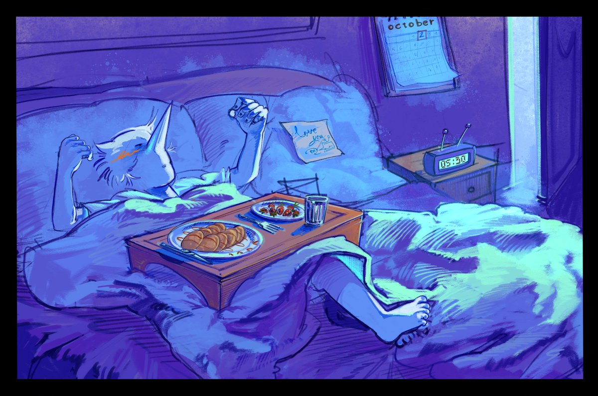 check__cheese_'s tweet photo. — Day 2 : Early Mornings !

☆ #spamtennatober2026 ☆ https://t.co/Vy3mBRSjKy