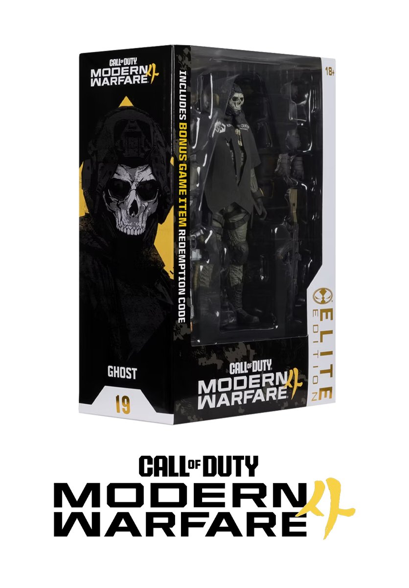 DETONATEDcom's tweet photo. NEW Modern Warfare 4 'Ghost' Figure at McFarlane Toys REVEALED 👀

💥 Purchase for EXCLUSIVE In-Game Weapon Charm on Launch — available for Pre-Order Now. https://t.co/cSIDtQnkEf