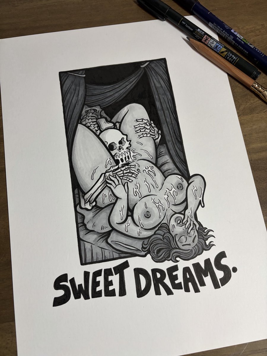 BAILEYDRAWS's tweet photo. Fucktober Day Two: Sweet Dreams. https://t.co/fQbkCtja3Z