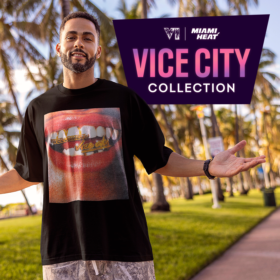 MiamiHEAT's tweet photo. Shop the @COURTCULTURE Vice City Collection now 🌴

https://t.co/XEimfkg3YD https://t.co/HZvRURBYCr