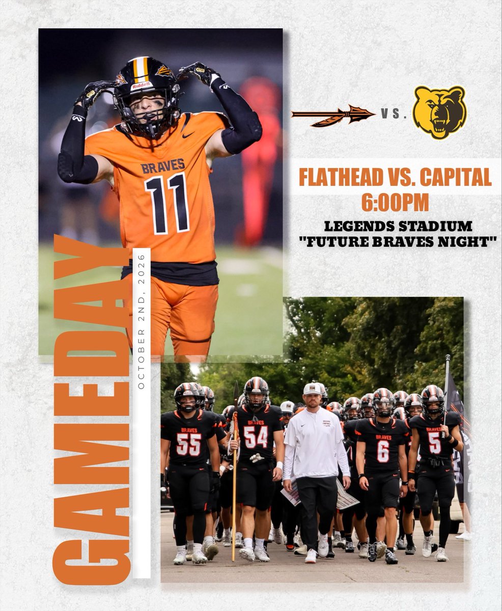 FlatheadHighFB's tweet photo. It’s GAMEDAY!!! Can’t wait to play in front of our home crowd at Legends Stadium tonight! 6:00pm varsity kickoff. #WinTheDay https://t.co/65cJR1s3jz