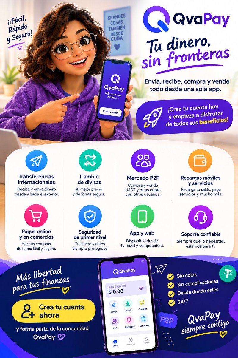 JabaleraShop's tweet photo. Únete a QvaPay con mi código de invitación: karla97

📲 Android: https://t.co/bhSijq75Wv

��� iPhone y web: https://t.co/LSCsxmbVFq https://t.co/yReNphuGTR