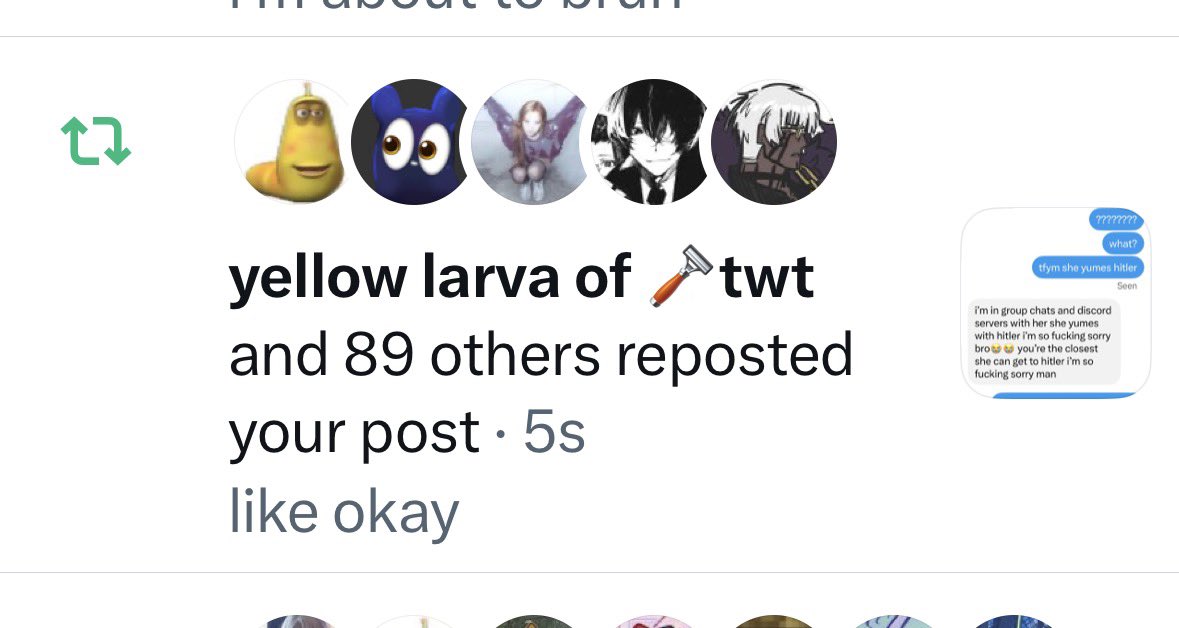 puricaramel's tweet photo. are shedtwt users running out of characters https://t.co/fkQA6SlIsc
