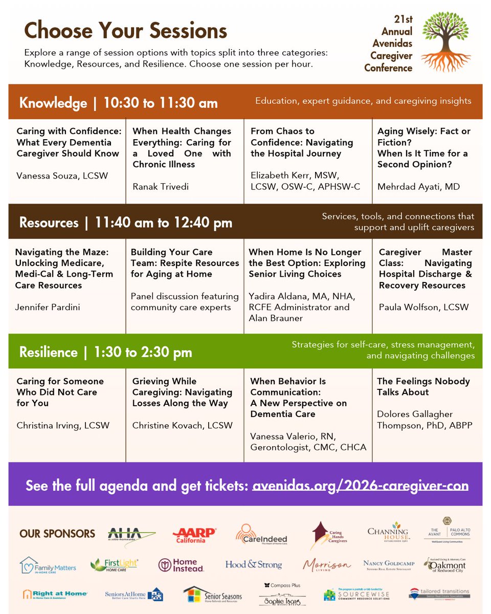 FLHC_Peninsula's tweet photo. Tomorrow, we’re proud to support the 21st Annual Avenidas Caregiver Conference
Still need to register?
https://t.co/JhNJiXCBXy
Come meet our team and discover support for caregivers and families.
#CaregiverConference #Avenidas #FamilyCaregivers #CaregiverSupport #SeniorCare https://t.co/ainN7Mh1tR