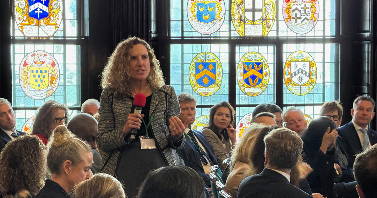 InnsOfCourt's tweet photo. Our American @InnsOfCourt President, Judge Cheryl Ann Krause, addresses the international bar leaders roundtable discussion on judicial independence and the rule of law at London’s @TheLawSociety during Opening of the Legal Year activities. #InnsofCourt https://t.co/Bo6yyGj0PM