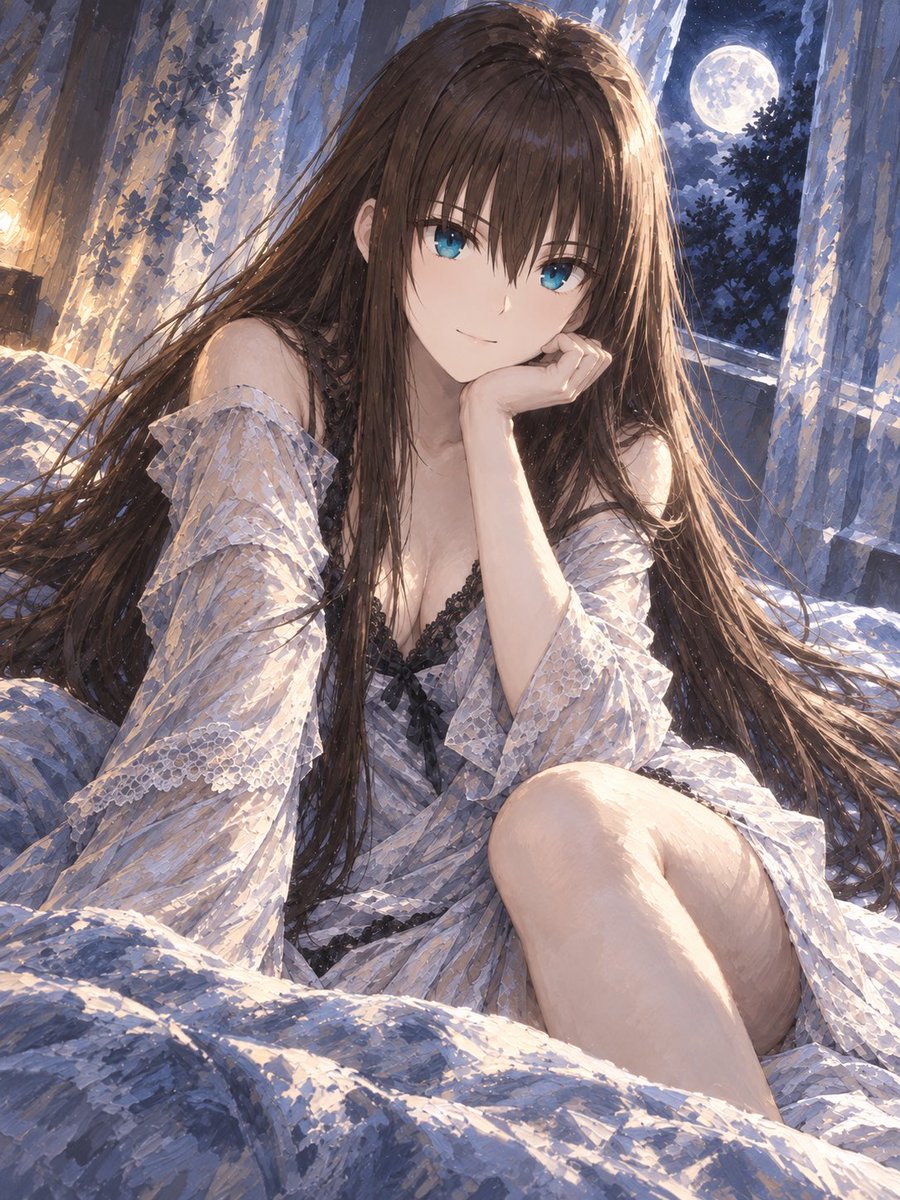 Kkhookyou's tweet photo. Under the same moon as the coming tale. 🌙
Aoko Aozaki, waiting for the witching hour.
AI-generated 
✦ #魔法使いの夜 #TYPEMOON #AIart https://t.co/v25k2vjnB5