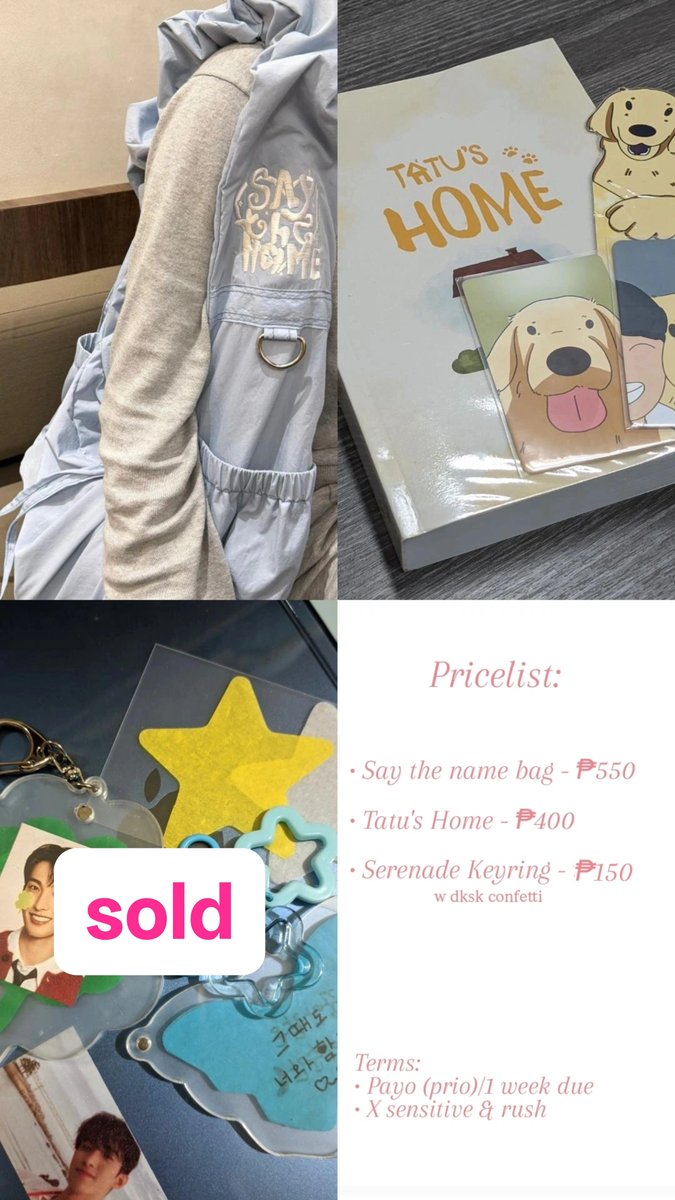 julserystore's tweet photo. #bentajuls update ⋆｡°✩

wts lfb seventeen ph 

• hanishu heartcheek pc 
• coupjeong &amp; kyeomshu keyrings 
• say the name bag by jajanbarengMJ 
• tatu's home by shuahonglyfans 

svt seventeen bns https://t.co/bZNx4RLhsr