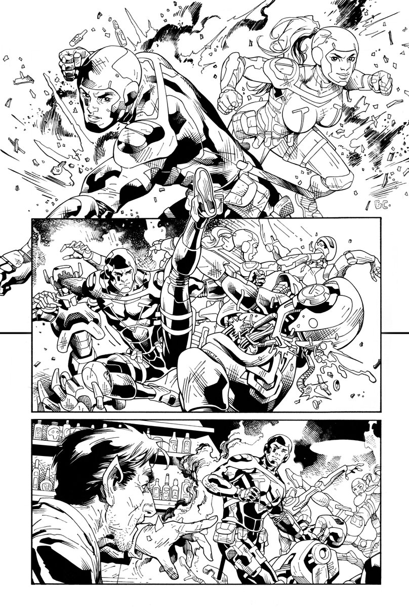 ArtThibert's tweet photo. Some more Black &amp; White SOTF V3 action with a little Greg Capullo tribute. Don't miss out, order a copy TODAY! https://t.co/zRg52rlwCo https://t.co/Ot1DpOci9S