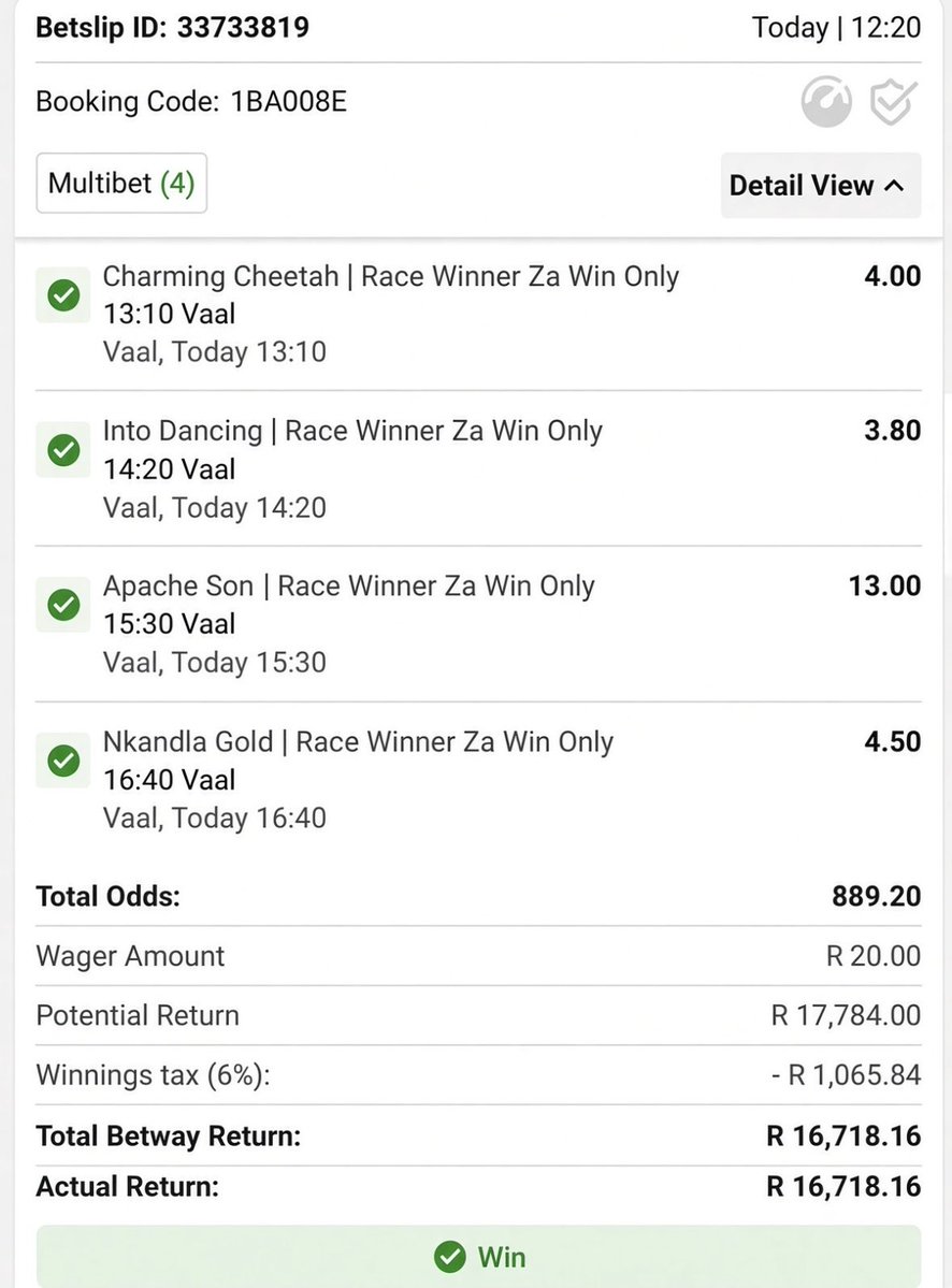 KennethMunyaiR's tweet photo. Booom it is Home R20 made R16,718👏🏻👏🏻 https://t.co/GMsg8BJ5ZU