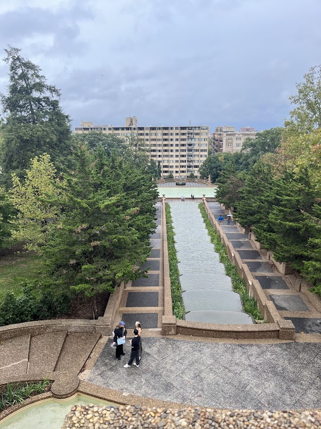 MttCarmichael's tweet photo. meridian hill park in dc is a fine place to spend some time...here i learned about the great american concretist, john joseph earley, inventor of 'the earley process,' a mixing technique that freed concrete from the bondages of clean, orderly utilitarian construction and transformed it into a wild and vibrant artistic medium. 

probably unrelated: on sundays now people gather here for legendary drum circles and certain corners of the park operate more or less like open-air drug markets