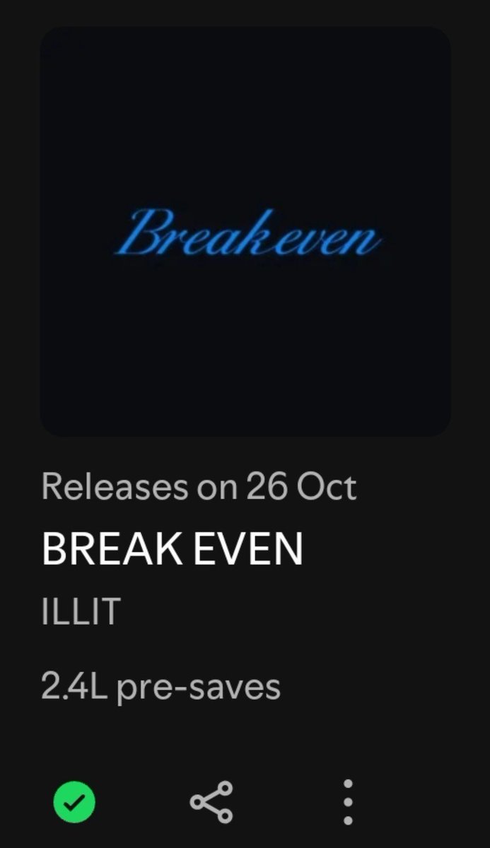 hybecharts_'s tweet photo. Spotify Countdown Chart (2/10)

#3. BREAK EVEN (240K)
#10. PERFECT STORM (140K) 🆕 

#ILLIT #TXT @ILLIT_official @TXT_bighit https://t.co/wq196N9v0t