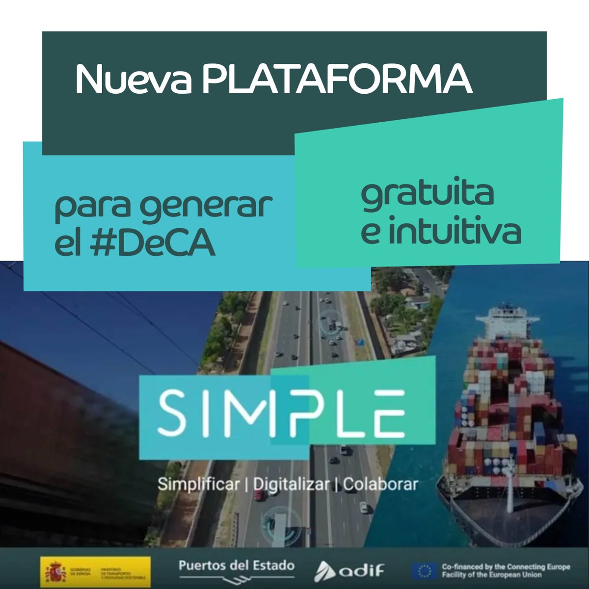 ASETRApress's tweet photo. 📢Ya está disponible la nueva plataforma de @transportesgob para generar el Documento Electrónico de Control Administrativo (#DeCA).
Entrada en vigor obligatoria el próximo 5/10/26
🔎Consulta todos los detalles y accede a la plataforma:
https://t.co/NuxK8xYvsM
#ASETRA #CETM https://t.co/3tHJ6j7lPm