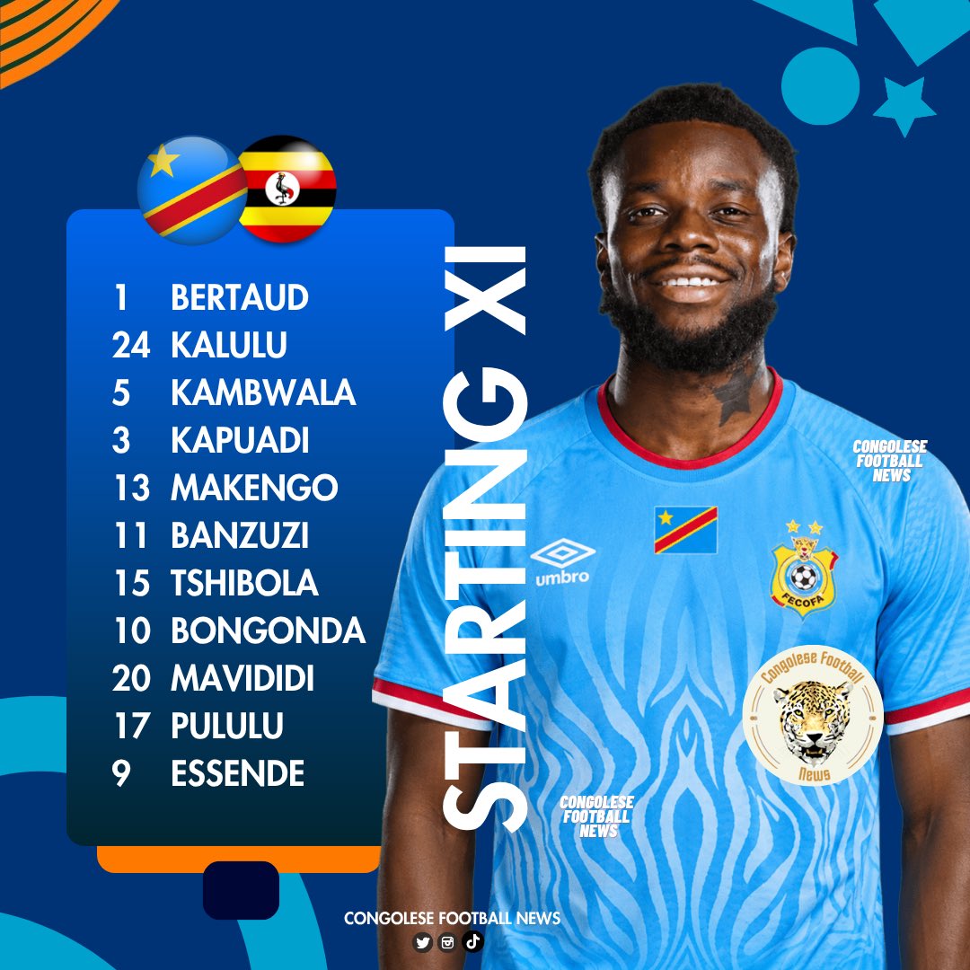 CongoleseFNews's tweet photo. 🇨🇩 RD Congo 🆚 Ouganda 🇺🇬

👤 | 11 de départ concocté par Sébastien Desabre avec la première titularisation d'Ezéchiel Banzuzi, Willy Kambwala, Jordy Makengo, Stephy Mavididi. 

#RDC #CODUGA #RDCUGA #FriendlyGames https://t.co/HSXQ3kUsoP