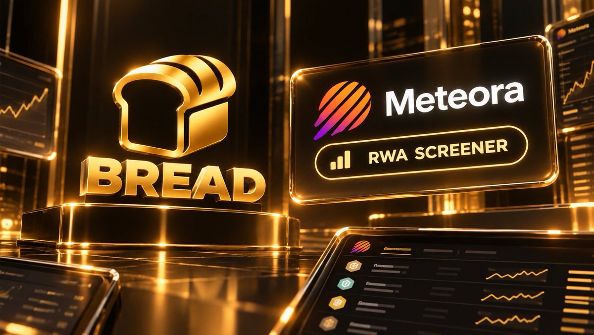 LaunchonBread's tweet photo. Bread is coming to Meteora’s RWA Screener. 

We’re working through the final integration requirements for Bread’s launchpad architecture as Bread had dynamic configs for each launch rather than the common static ones. 

Once complete, Bread-launched markets will be discoverable directly on https://t.co/Iy5AAdc7LH.

Another step toward making Bread markets easier to find and trade 🍞