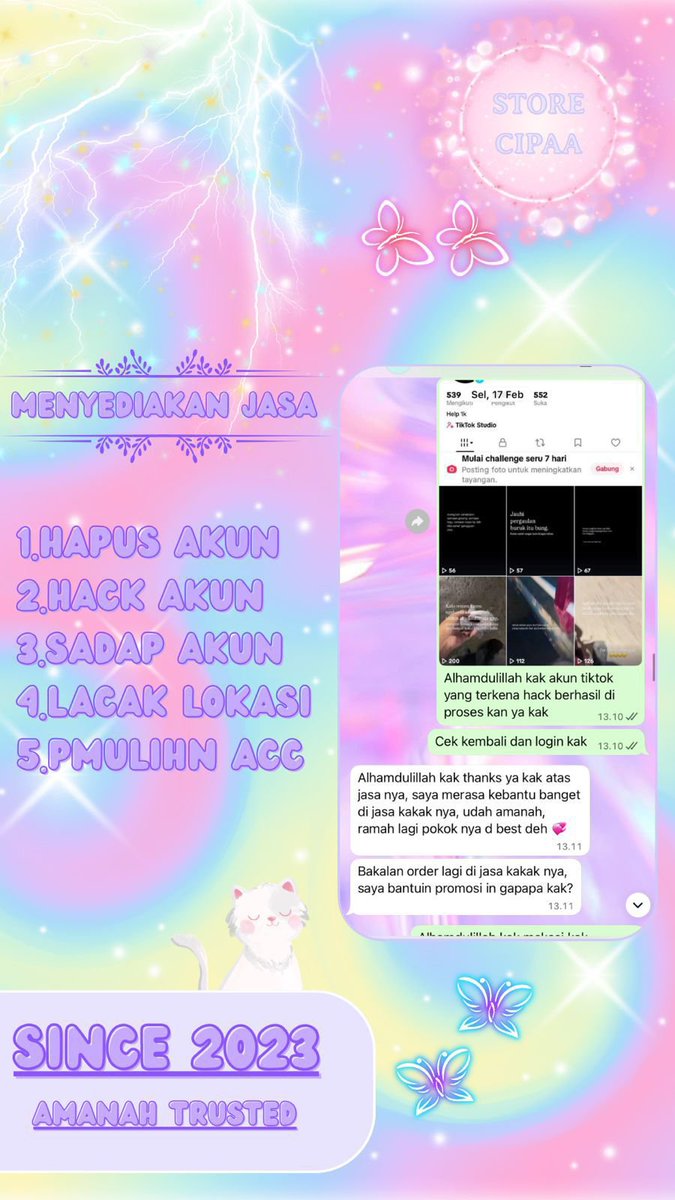 bimraen's tweet photo. READY JASA❕

💭jasa hapus akun
💭jasa pemulihan akun &amp; balikin akun lupa pasword/ke hack
💭jasa lacak lokasi
💭jasa sadap wa
💭jasa lacak hp hilang by no hp/imei/akun
💭jasa hack/pulihkan chat wa
(email,ig,wa,twiter/x, fb,linkkedin,tiktok,dll.)

FAST PROSES &amp; WA DI BIO
#zonauang https://t.co/O0zEYcbzo5