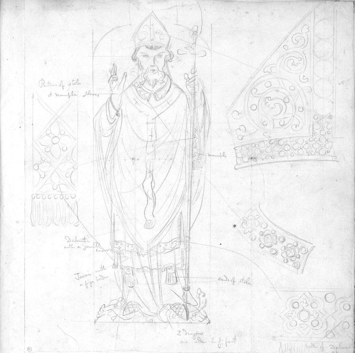 Pugin_awn's tweet photo. #Drawing. A.W.N. Pugin. @V_and_A
#awnpugin #pugin #pugindrawing #pugindesign #gothicrevival #bishop #ecclesiasticaldesign #textiledesign #costume #design #drawing #gothicrevivaldesign #medievaldesigb #gothicdesign #art #ecclesiasticaltextile #ecclesiasticaldrawing #mitre https://t.co/RynQoK7Jnt