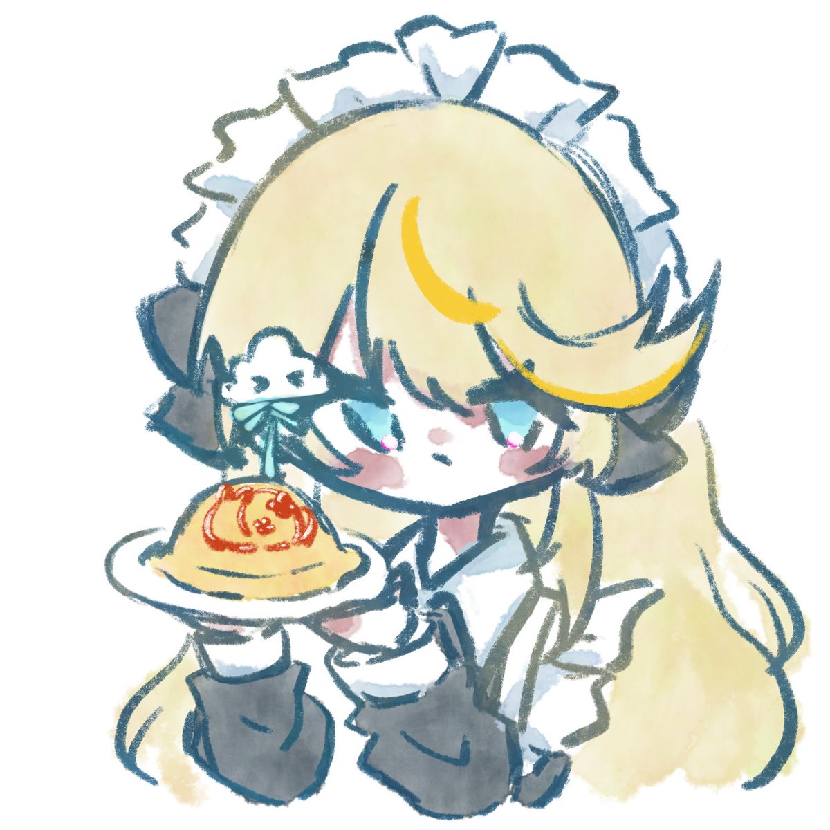 _hpa__'s tweet photo. メイドみかるん🍅🍳🍚
#みかるん絵 https://t.co/15TEgdqsLW