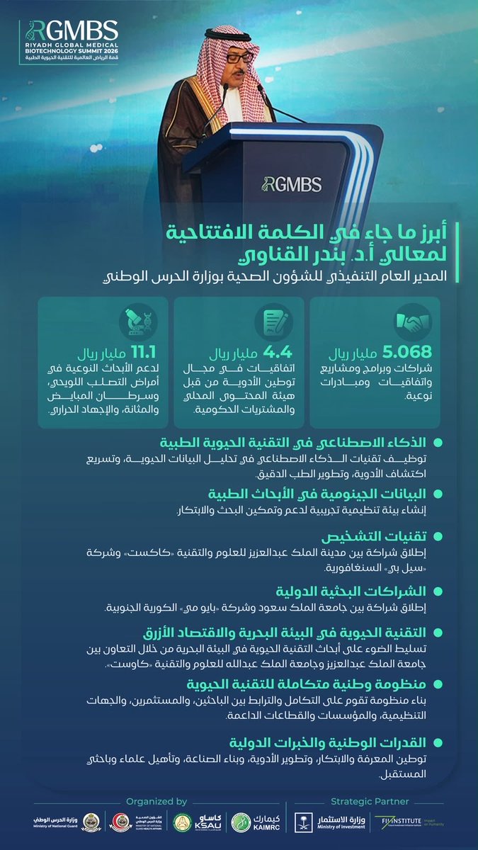 kaimrc_ksa's tweet photo. #قمة_الرياض_للتقنية_الحيوية
#التميز_في_التقنية_الحيوية
#RGMBS2026 https://t.co/Haou76yV6y