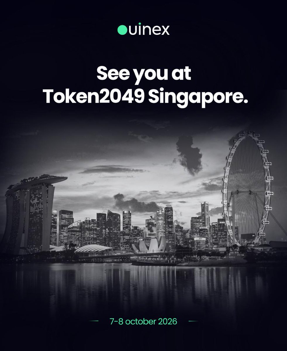 Ouinex's tweet photo. Heading to Token2049 Singapore? So is Ouinex.

Find the team and ask how an exchange runs with no central order book. Or how one crypto-collateralized account trades crypto, FX, stocks, indices and commodities.

See you in Singapore. https://t.co/cnn8tHe727