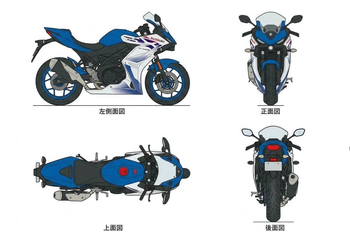 PutiMotor's tweet photo. #妄想バイク
 スズキ「SV-7GXR」

スズキから新型クロスオーバーモデル「SV-7GX」が登場しましたが、生産終了を惜しまれた「SV650」の後継機ですから、今後の派生モデルを期待して、スポーツツアラーモデルを妄想しました。 https://t.co/TjRxUVVig4
