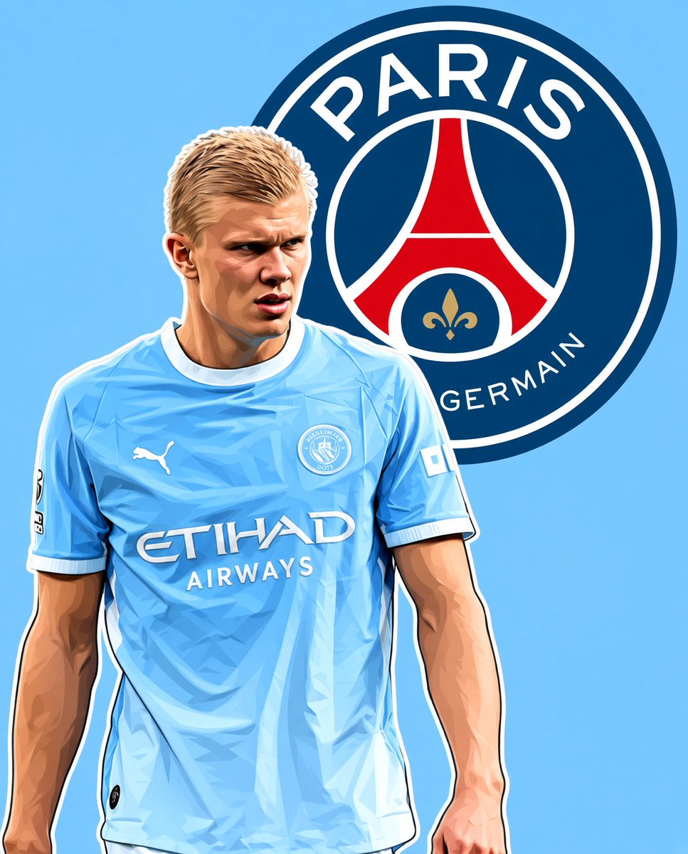 Dynasty_FTBall's tweet photo. 🚨 Paris Saint-Germain are considered favourites to sign Erling Haaland if he leaves Manchester City.

Barcelona and Real Madrid are also interested, with Haaland's €175M release clause set to become active in 2027.

(Source: @le_Parisien) https://t.co/Uy8b3Pon5z