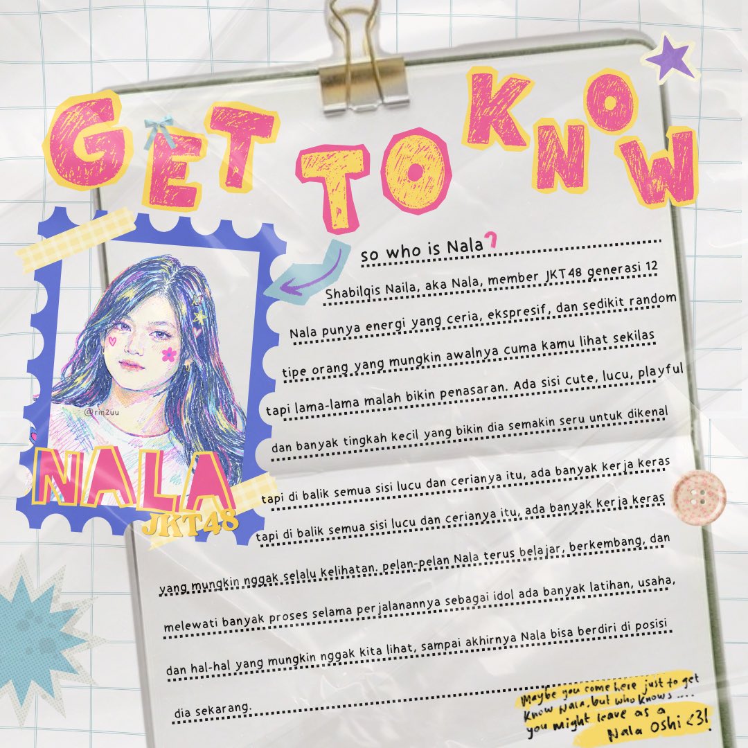 rin2uu's tweet photo. day 3
a little introduction to our girl, @Nala_JKT48 🎀
#setoraNala https://t.co/KayTYcMMRc