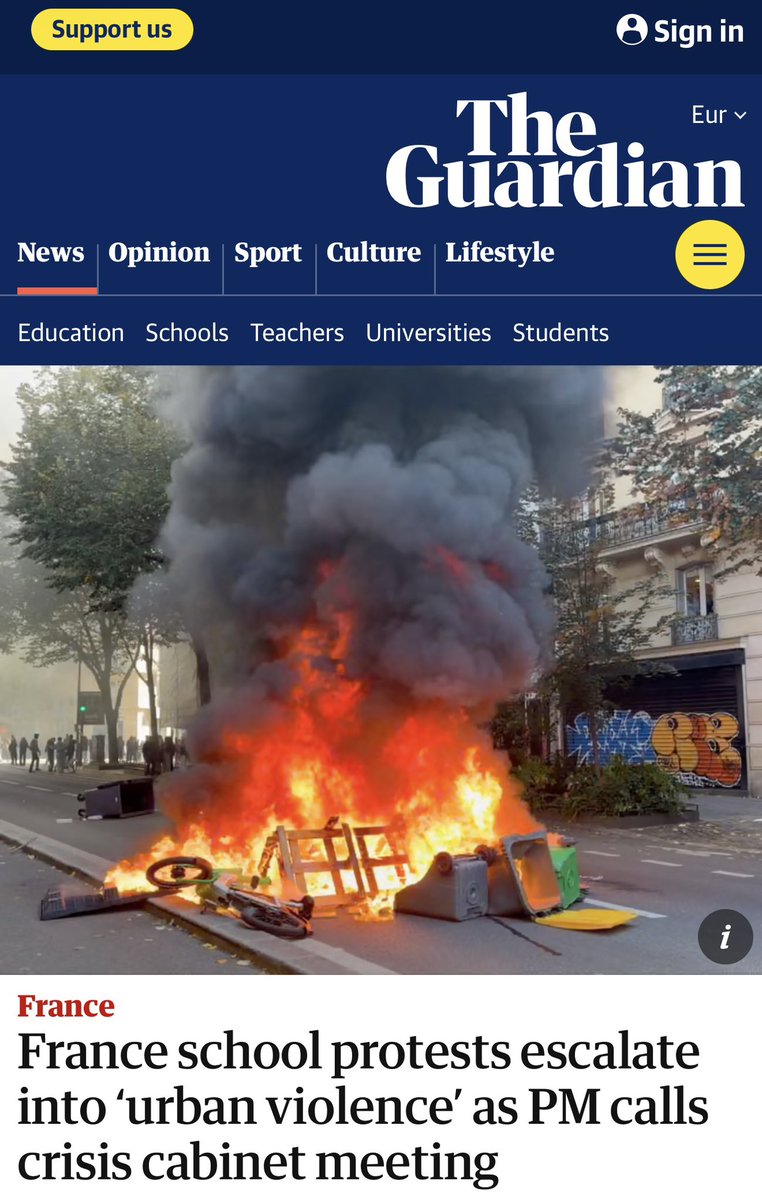 ImpactMediaFR's tweet photo. 🌎📰🇫🇷 FLASH

La génération Z française fait parler d’elle dans le MONDE ENTIER avec les blocus de lycées. https://t.co/MnMzzXO29H