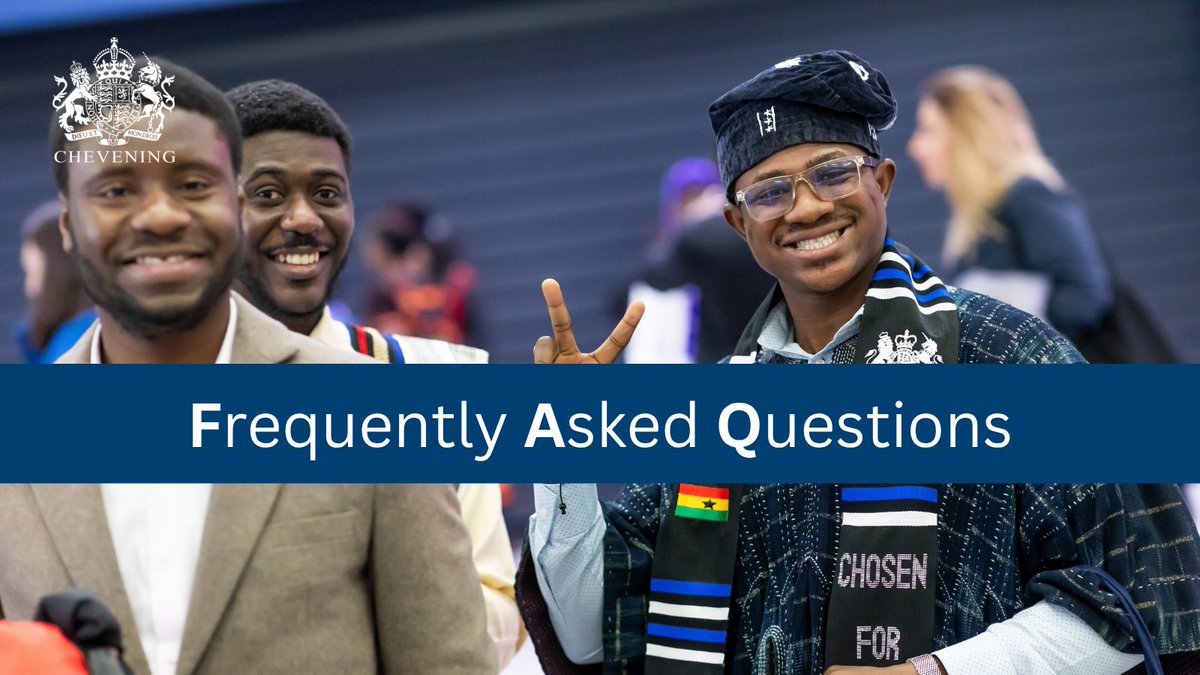 UKinGhana's tweet photo. Thinking about applying for #Chevening? 📚
We've answered some of the questions we get asked most often, from eligibility and work experience to course choices. 🧵👇

Applications close on 6th October 2026. https://t.co/OpTgo7tM3w

Have another question? Leave it below. 👇 https://t.co/PsScLYdEJT