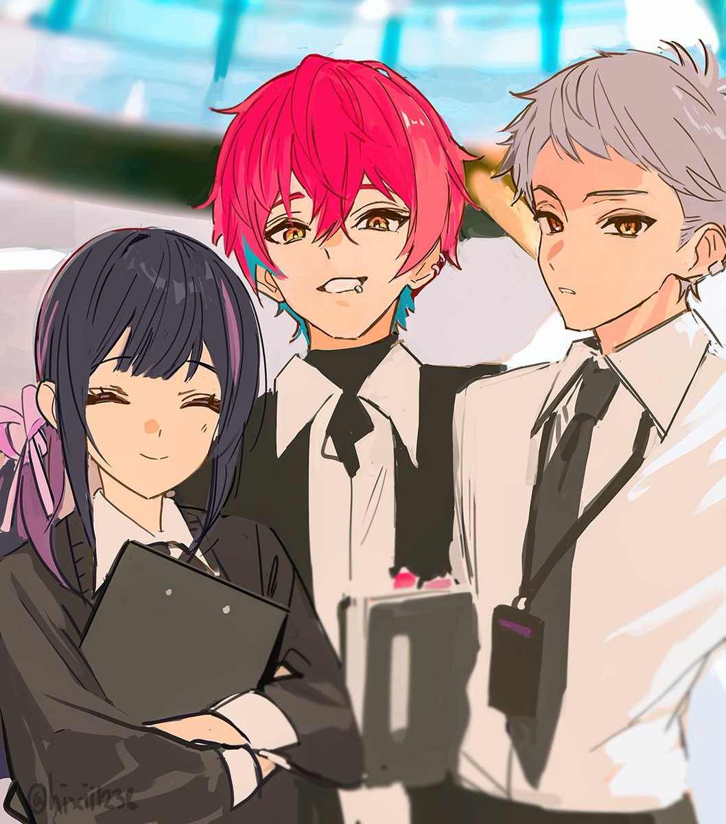 hixii1238's tweet photo. 現パロｒｋｇｋ
仕事帰り🐰🦊🐙

👹「よう！」
🦊「げっ💦」 https://t.co/ZN3ywVLFuo