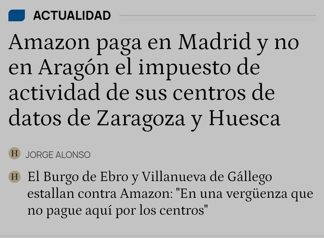 nazionobrera's tweet photo. Cómo?? @Jorge_Azcon que estás poniendo los PIGAs para que aquí no se dejen ni una perra y los de @amazon pagando el IAE en tu amada #Madrid.

Vamos que no tributan aquí, generan poco empleo, precariedad, saquean agua y luz...

Pero como te la cuelan así?
#CentrosDeDatosNO https://t.co/DPNCzOI6ya