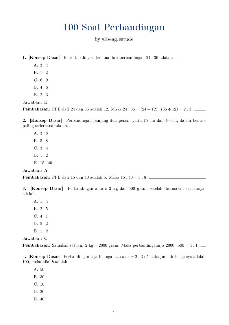latsolyuk's tweet photo. Drive 100 soal matematika

📈 barisan &amp; deret
https://t.co/j64dE0foze
⚖️️ perbandingan (soal)
https://t.co/i2fvQEF4eo
💡 perbandingan (kj)
https://t.co/IHBdWFIh0h
📕 toko buku wangsit om jero
https://t.co/1bWZWzKewd
💬 Gabung Saluran Info Latihan Soal
https://t.co/o326bZPmvK https://t.co/zaIg8zoG31