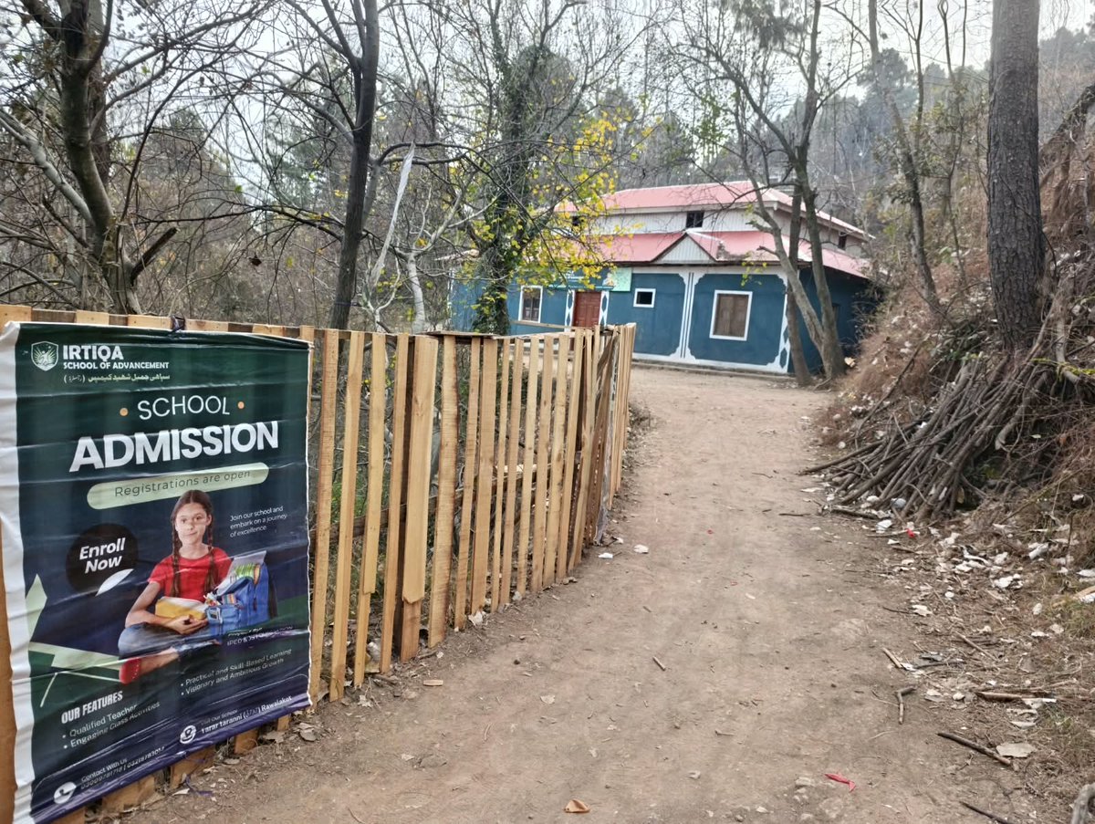 irtiqa360's tweet photo. From the mountains of Azad Kashmir, a journey of learning and opportunity continues.
Irtiqa School of Advancement — Rawalakot, Kashmir Branch is bringing education, skills and brighter opportunities closer to local communities. 🌱
   #Rawalakot #RuralEducation #QualityEducation https://t.co/VZoWBZOgJf
