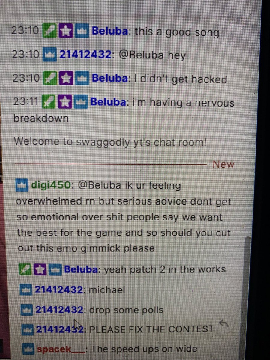 TUNEmetaX's tweet photo. @glizzvsyou You’ll see a bunch of people saying “silent” patches and this and that. 
Its cope. 
No patch yet. 
But mike wang WAS in Swaggs chat Lastnight https://t.co/DXwBrCQAtz