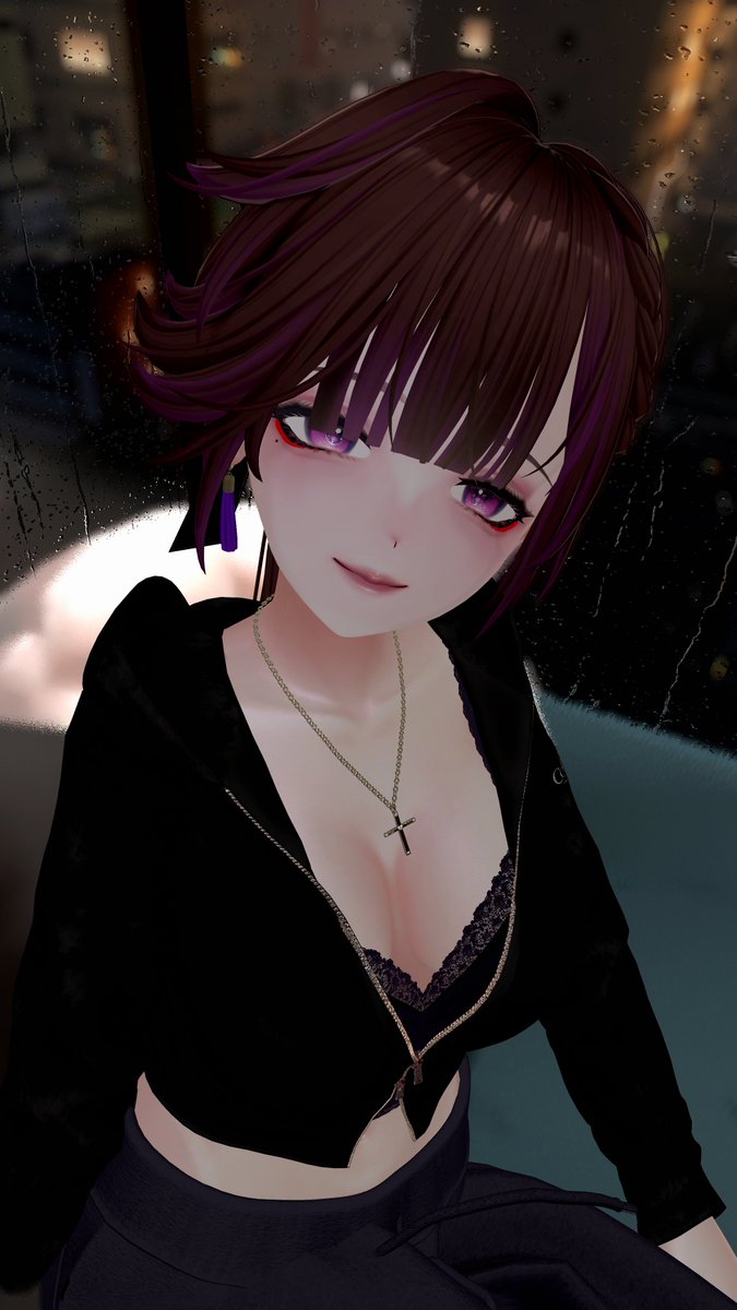 loctan_6's tweet photo. 新しい改変、いい感じかも💜

#VRChat #Shinano3D https://t.co/Gq6XhnV4XC