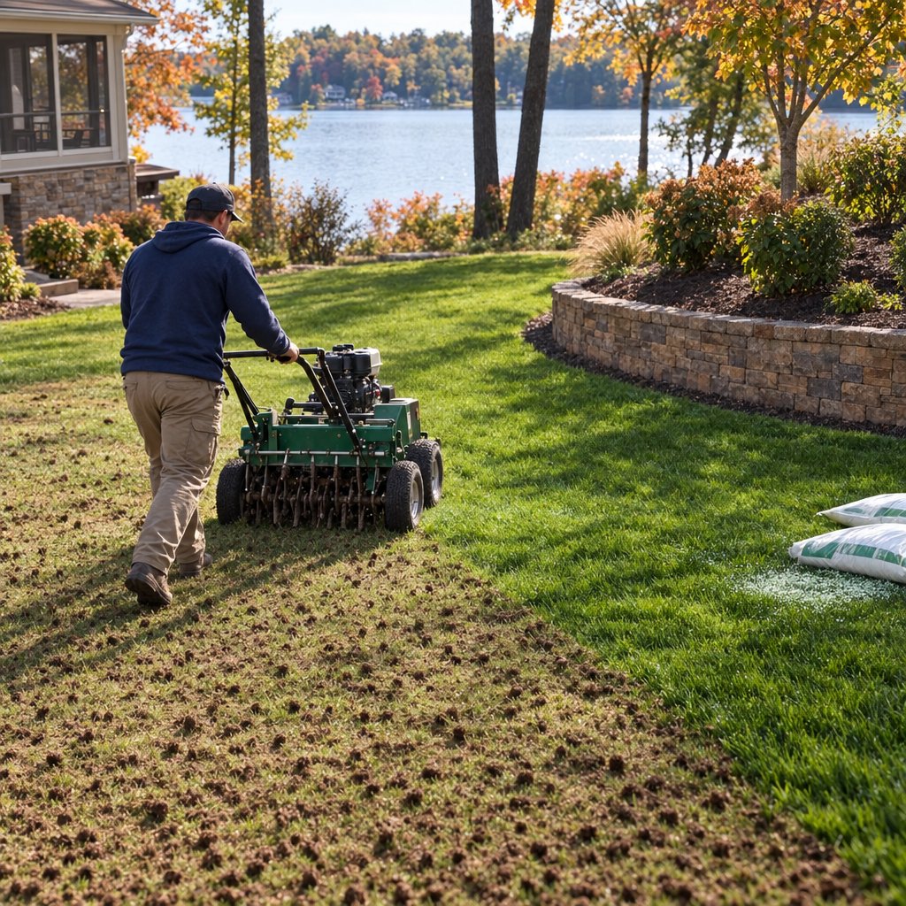 affordableva's tweet photo. What could your outdoor space do better this fall? 🍂 A thoughtful landscape plan unites planting areas, clean borders &amp; functional spaces. Aeration, overseeding &amp; fertilization build healthier soil for thicker growth next year. #FallLawnCare… https://t.co/hEnhf4tfU8