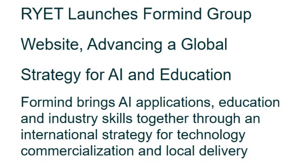 tatdz17192421's tweet photo. $RYET is expanding the story beyond one product

Formind Group brings together AI applications, education and industry skills under one international strategy focused on commercialization and local delivery

Now add $7.48M FY2026 revenue, +11.9% YoY and the ~$880K YeeZo deployment

The next thing traders want to see is simple: more markets, more contracts, more execution