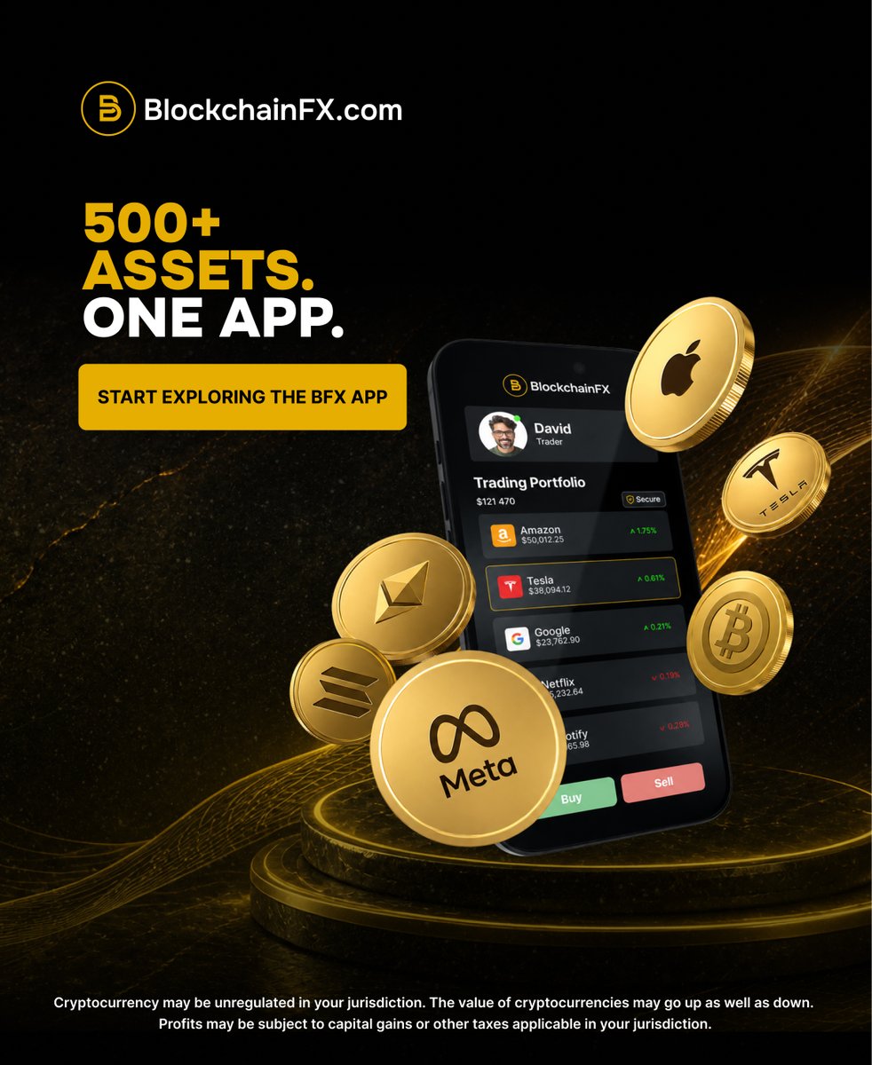 BlockchainFXcom's tweet photo. 🌐 Your portfolio doesn’t have to live in one market.

With 500+ assets across different markets, BFX lets you explore opportunities beyond crypto without jumping between different platforms.

See what’s moving, build your portfolio, and keep your markets within reach.

Start exploring the app 👉 https://t.co/0n8POToMw8