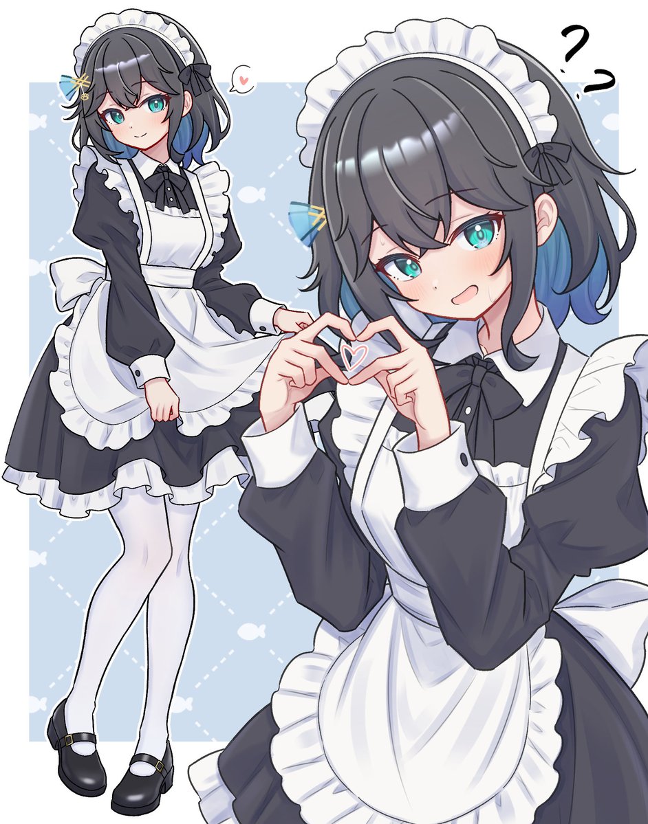 Shiro_Noe's tweet photo. メイドさんモカちゃん https://t.co/v63RaRmzji