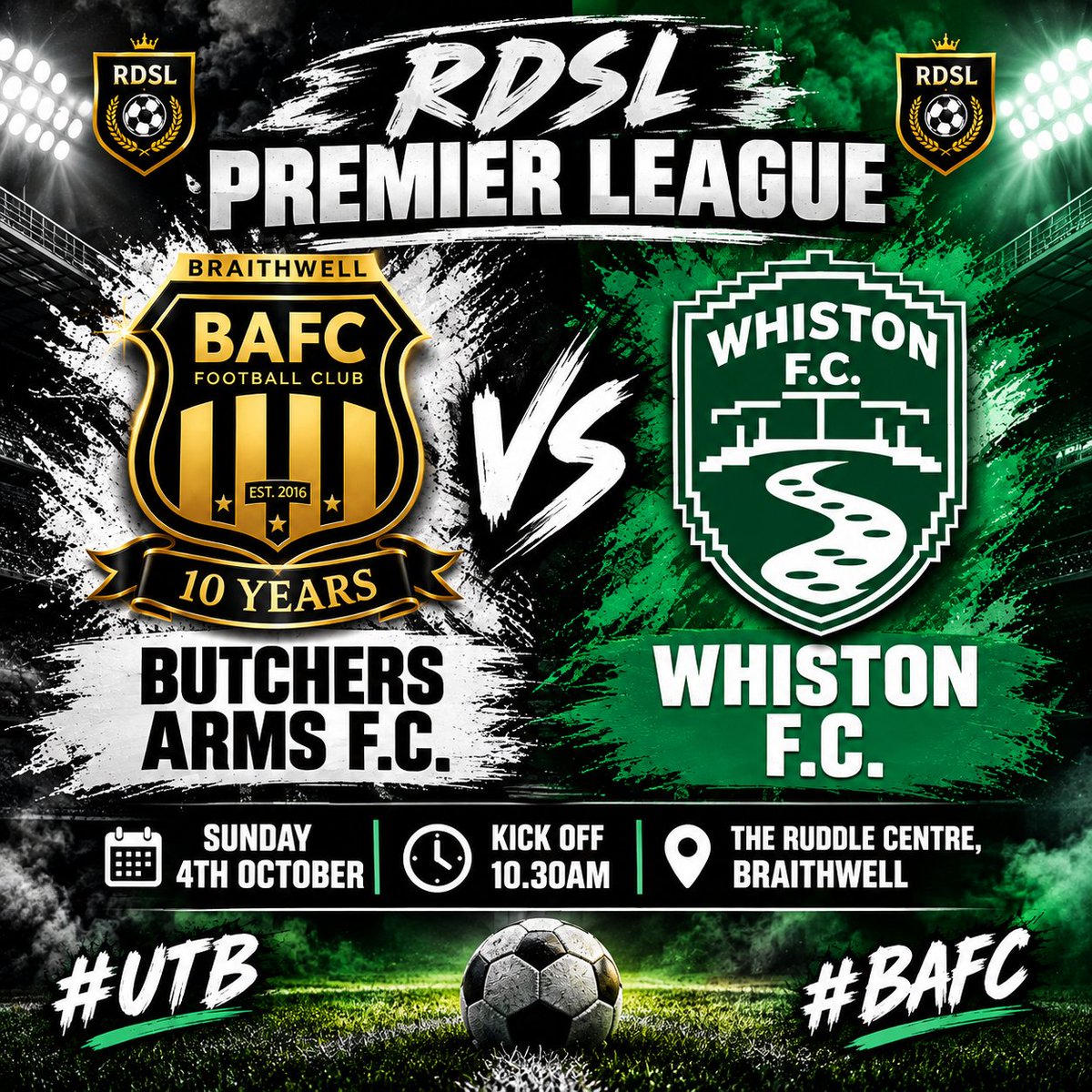 BAFC2016's tweet photo. RDSL Premier League this Sunday:
#BAFC vs Whiston

Kick off 10.30am at The Ruddle Centre, Braithwell ⚽️ 

#UTB https://t.co/Fc8WFeSF6P