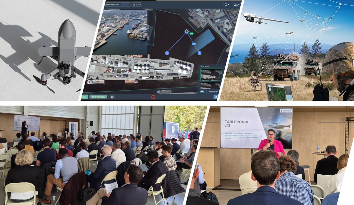 halftermeyer's tweet photo. Démo Day #Drones &amp; DSAI Day 2026 @Pole_Systematic à @Bretigny91  (BA217). Sujets passionnants comme IA embarquée, lutte anti-drones, Essaim de Drones et 6G. 
Avec @Parrot @UaviaDrones @thalesgroup @eurocontrol @MultiverseCompu et les intercepteurs français Stryx https://t.co/8QwqgwJNZi