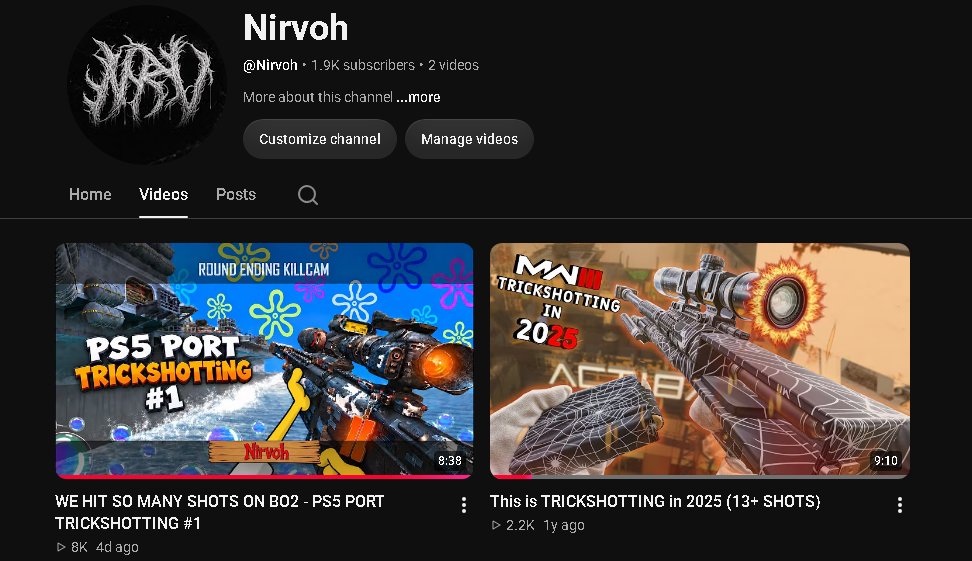 Nirv0h's tweet photo. In less than 24 hours, i’ve already surpassed the views on my previous YouTube video, and now it's at 8K views & 170 likes! 

Really happy to see that all the time and effort i put into editing my new series is paying off. 

I’ve also been getting into Adobe After Effects over the past few months, and I’ll be using it to edit my next video. Excited to see what I can create with it!