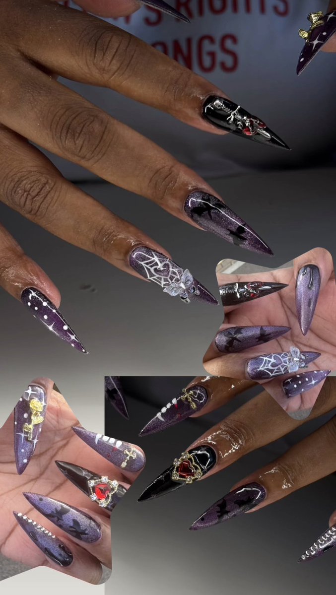 prettyplumx's tweet photo. got halloween nails #femme looking for a older woman pls, not a bot just a pathetic lonely #lesbian #wlw women where are you? please notice me https://t.co/tXF2yL3H2n